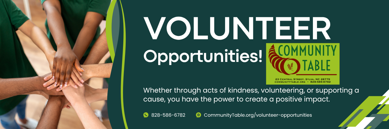 Click to sign up for Volunteer Opportunities at Community Table.
